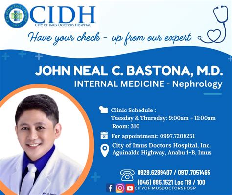 Internal Medicine doctors in City of Imus Doctors Hospital, Imus .